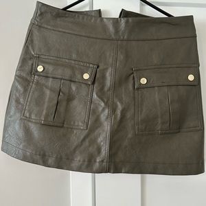 Zara faux leather skort